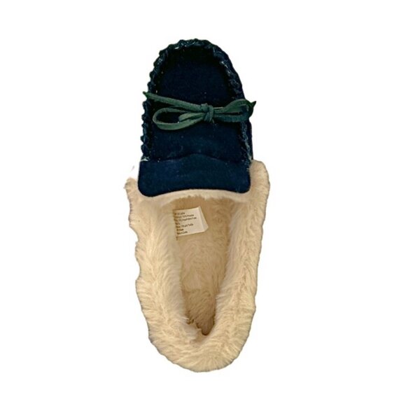 CHARTER CLUB DORENDA Women's Moccasin Flat Loafers Slippers Navy - Picture 3 of 4